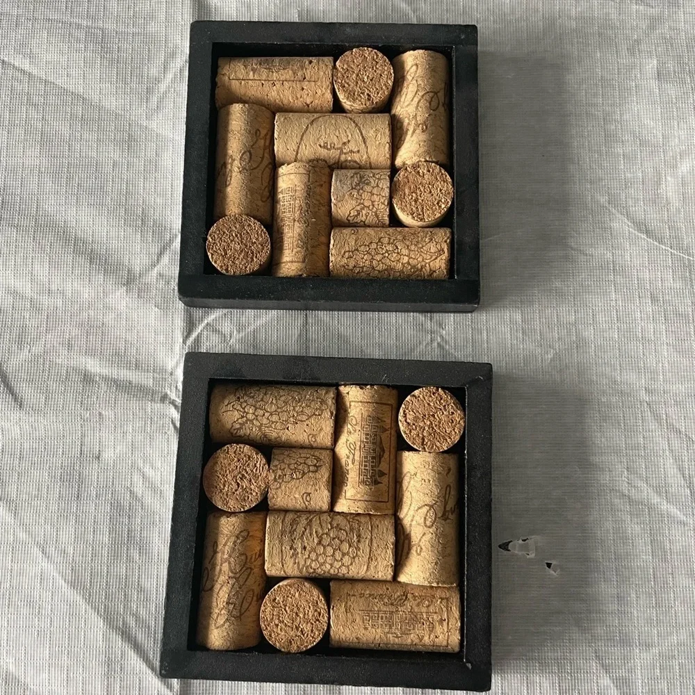 Decorative WineCork Coaster Set